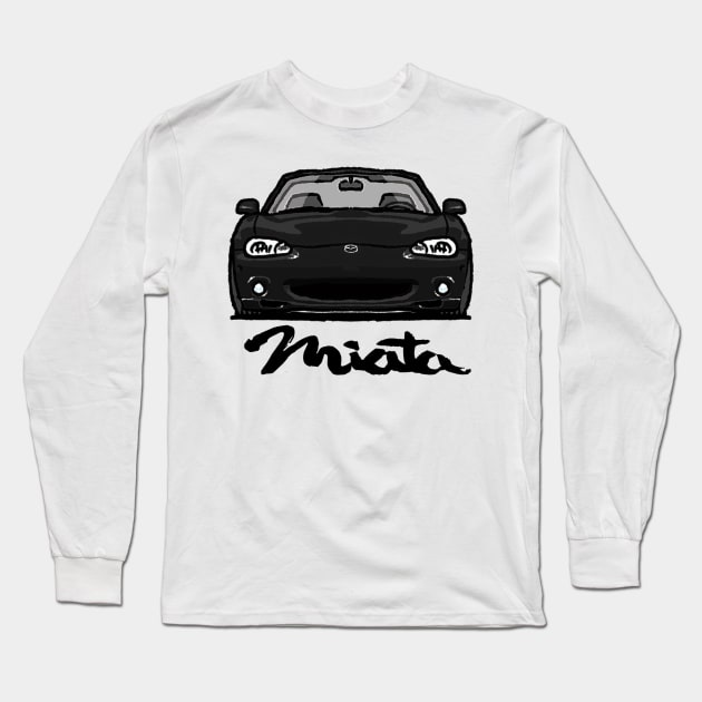 MX5 Miata NB FL Black Long Sleeve T-Shirt by Woreth